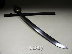 080Japan Antique sword Wakizashi Mutsu no kami DAIDO Koshirae Tsuba NOBUIE