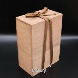 1026c Takeo Sudo Japanese Mingei Mashiko pottery Akae Vase with box