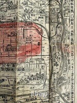 1863 KYOTO TRAVEL MAP Japan