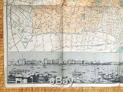 1932 Vintage Shanghai Map Concession Area Sino-japanese War China Japan War Wwii