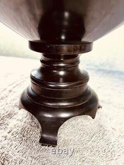 19th-C Japanese Bronze Usubata Vase Tripod Base 5.7x8.75