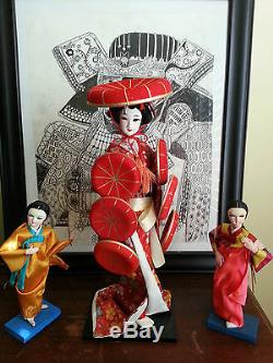 3 Japanese Geisha Dolls, GO Theater
