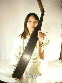 Antique 110 Year Old Signed Japanese Tool Forged Iron Maebiki Nokogiri Saw
