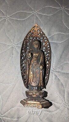 Antique Buddha Sculpture Antique Metal Buddhist statue Japanese