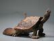 Antique Iwayaki Earthenware Edo Incense Burner of a Turtle 19th Century Japan