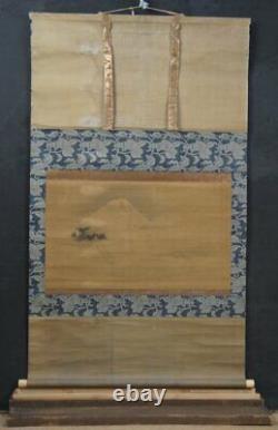 Antique Japan Fuji Yama Sumi-e ink painting 1800 zen art