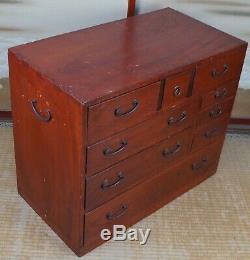 Antique Japan Tansu furniture 1880 Meiji era Japanese wood cabinet