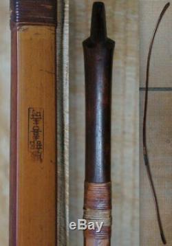Antique Japan bow Yumi Kyudo Samurai 1880s Japanese bamboo craft