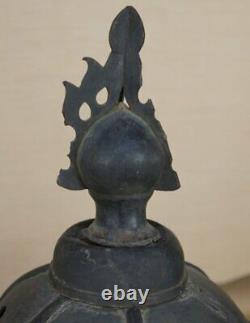 Antique Japan bronze Buddhist lamp 1828 Japanese old Buddhist shrine