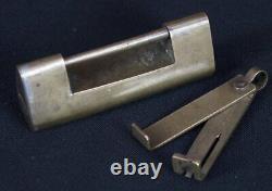 Antique Japan padlock bronze 1880s key and lock