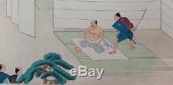 Antique Japan woodblock print-Seppoku/Mass Suicide 47 Ronin Samurai ETSUDO