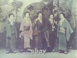 Antique Japanese 5 Womens Photo, Framed, 9 1/2 x 7 3/4 (Image)