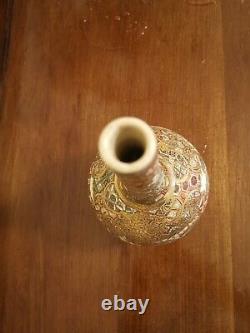 Antique Japanese Bottle Satsuma Vase (10)