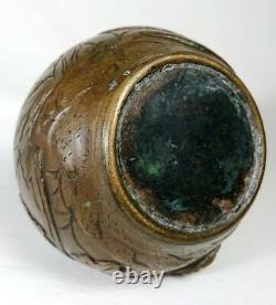 Antique Japanese Bronze Censer Bowl on Stand 19thC