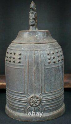 Antique Japanese Buddhist bronze bell 1890s Japanese interior craft