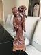 Antique Japanese Female Buddha Hand Carved Wood Statue