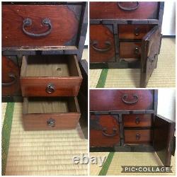 Antique Japanese Furniture Clothes Chest Interior Cabinet 1800s Tansu Small