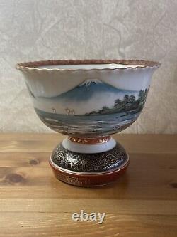 Antique Japanese Hand Painted Fiji Bowl Stamped