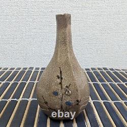 Antique Japanese KO-KIYOMIZU Kyoto Pottery Ceramic Miniature Vase Flowers Japan