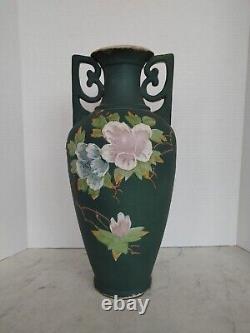 Antique Japanese Moriage Vase, 2 handles