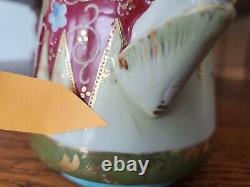 Antique Japanese Porcelain Vase /Pitcher / Ewer Shinmamura Factory Meiji Era