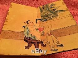 Antique Japanese Shunga Pillow Book Explicit Erotica Accordian Mounted