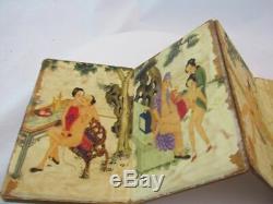 Antique Japanese Shunga Pillow Explicit Erotica Accordian Book Mounted