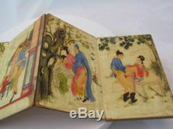 Antique Japanese Shunga Pillow Explicit Erotica Accordian Book Mounted