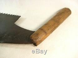 Antique Japanese Signed Tool Forged Iron Maebiki Nokogiri Timber Saw