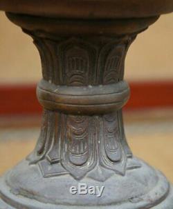 Antique Japanese bronze Buddhist lamp 1890s Japan Buddhist shrine