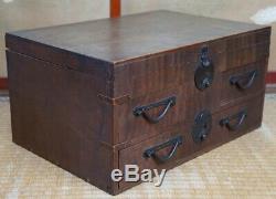 Antique Kotansu Japanese wood small furniture 1800's Japan cabinet craft