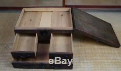 Antique Kotansu Japanese wood small furniture 1800's Japan cabinet craft