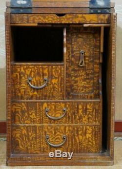 Antique Mirror powder cabinet Japan furniture Kyodai 1900s interior craft