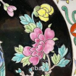 Antique Nippon Japanese Peacock & Lotus Flower Handmade Decorative Plate 9.5