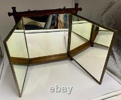 Antique Oriental Triple Folding Mirror circa 1870