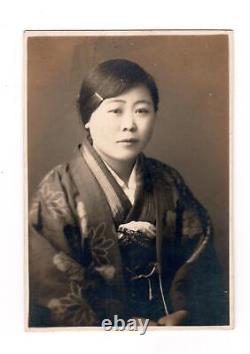 Antique Photo Photography from Japan -Japanese Clothing Portrait Kimono