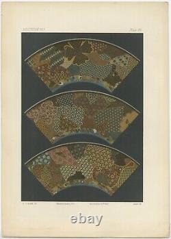 Antique Print with Segments of a Japanese Plate