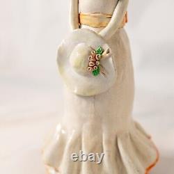 Antique Rare Japan Beautiful girl paper clay doll Only one handmade in the world