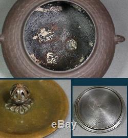 Antique Tea Ceremony CHAGAMA Japanese Iron kettle teapot VINTAGE from JAPAN a425
