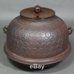 Antique Tea Ceremony CHAGAMA Japanese Iron kettle teapot VINTAGE from JAPAN a426