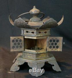 Antique Tsuridoro Japan Buddhist temple lamp 1800 Japanese garden lantern