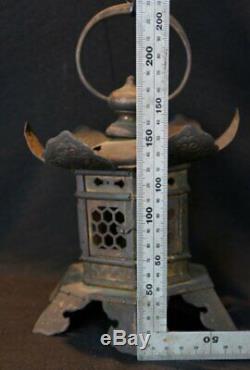 Antique Tsuridoro Japan Buddhist temple lamp 1800 Japanese garden lantern