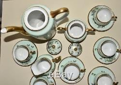 Antique Vtg Japanese Satsuma Tea Pot Set Demitasse Cups Saucers Cream Sugar