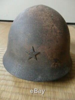 Antique WW II Japanese Combat War HELMET hat officer soldier ww2 90 Type Iron