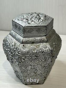 Antique c1920 Japanese Highly Decorated Antimoney Ware Tea Caddy Signed Yamasa