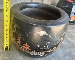 Antique japanese fire bowl