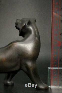 BCTO08 Japanese Tiger bronze casting ornament signed HOUJU  #Okimono