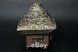 BI73 Japanese old Bronze Kuzuya shape Censer # Japan Incense Burner kodo