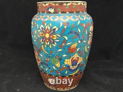 Ceramic Cloisonne Totai Japanese Vase Antique Japan