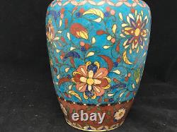 Ceramic Cloisonne Totai Japanese Vase Antique Japan